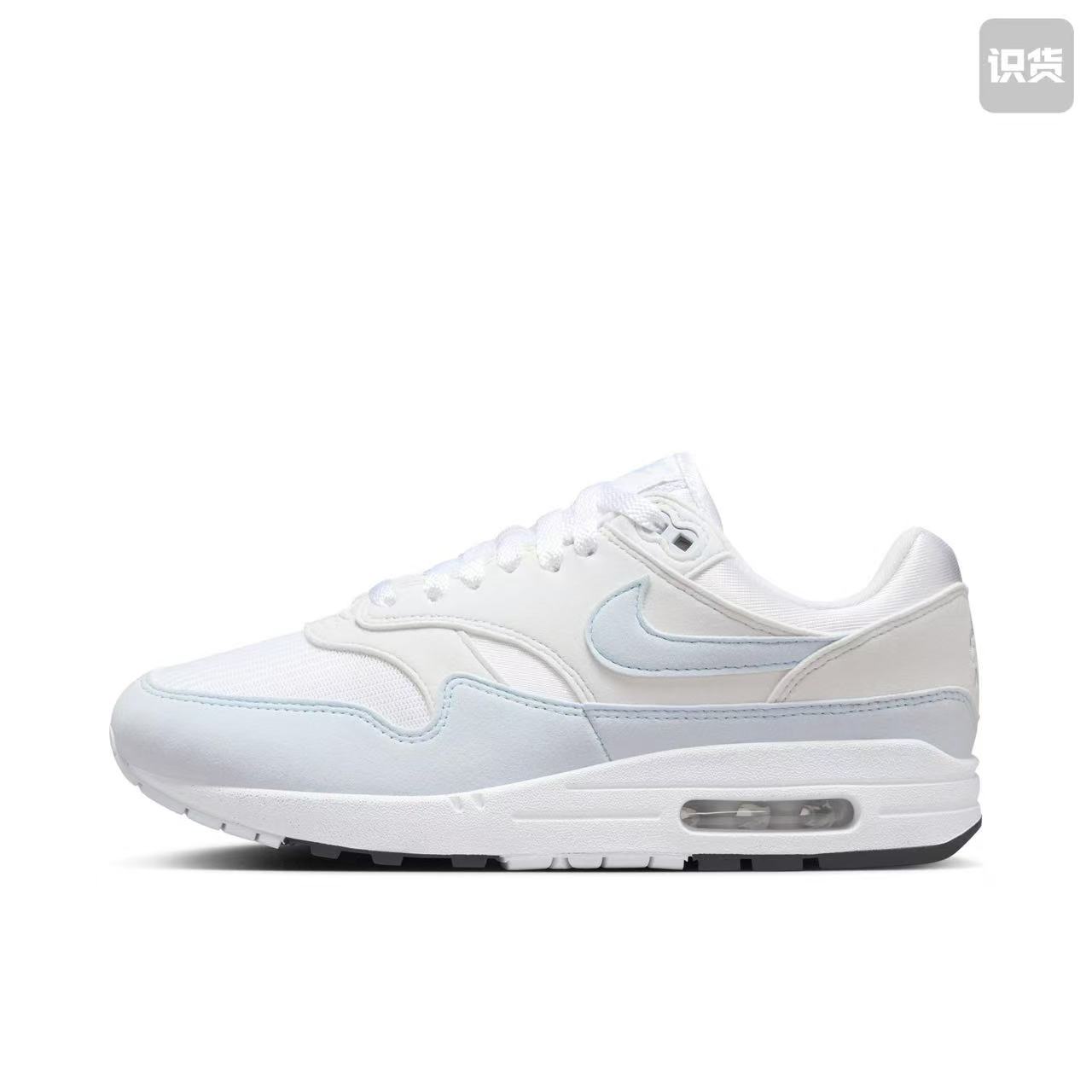 Nike Air Max1 舒适DZ2628-105耐磨低帮休闲鞋女款白灰蓝河南LL仓