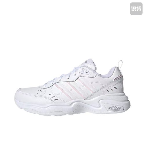 adidas FY8492减震防滑耐磨低帮生活休闲鞋女款白粉色河南LL仓