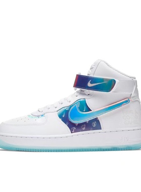 Nike AirForce1 DC2111-191炫彩镭射高帮板鞋女款河南LL仓