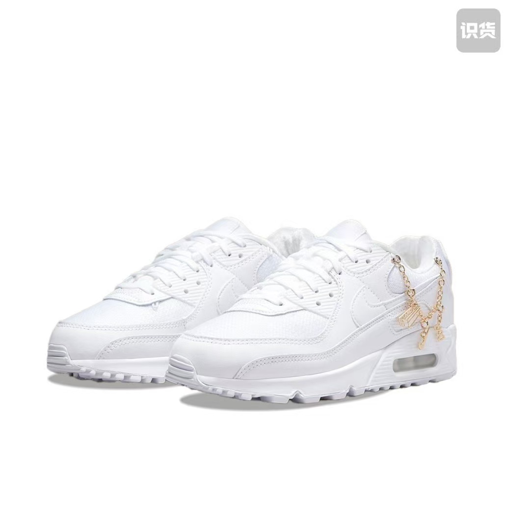 Nike Air Max 90DH0569-100低帮休闲跑步鞋女款白色河南LL仓