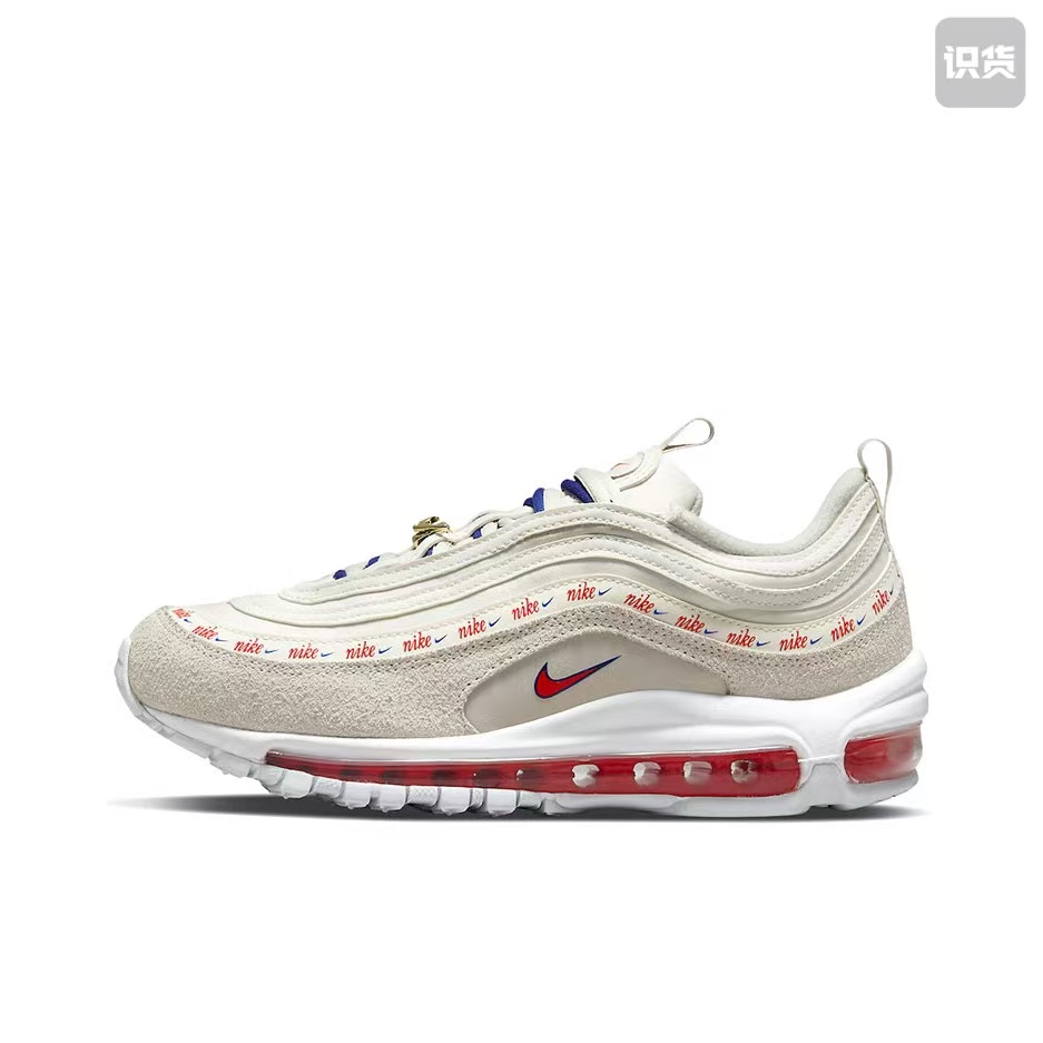 Nike Air Max97 DC4013-001低帮 休闲跑步鞋 女款 米红蓝河南LL仓