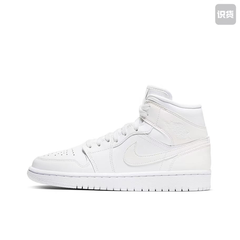 Air Jordan1 bq6472-112皮革减震平衡中帮篮球鞋女款白色河南LL仓