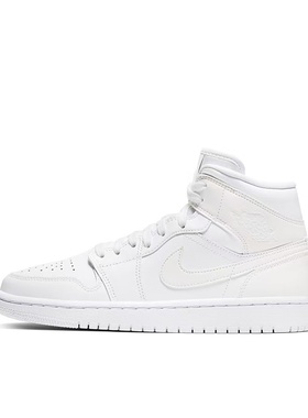 Air Jordan1 bq6472-112皮革减震平衡中帮篮球鞋女款白色河南LL仓