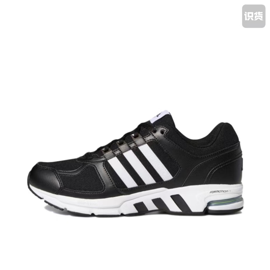 adidas FW9995中底舒适运动低帮休闲跑步鞋男女同款黑白河南LL仓