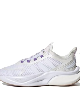 adidas HP6150舒适防滑耐磨轻便低帮跑步鞋女款白紫色河南LL仓