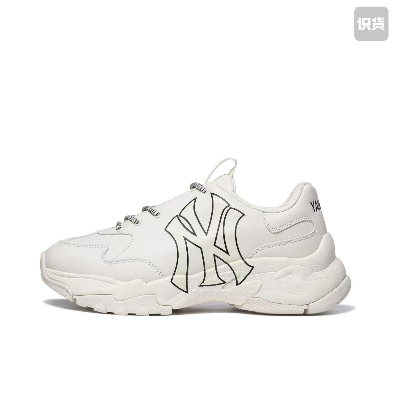 MLB 32SHC1011-50I印花 低帮 老爹鞋 男女同款 象牙白河南LL仓