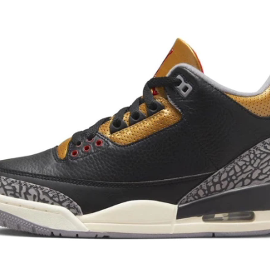 Air Jordan 3 运动休闲鞋 黑色/金色CK9246-067嘉兴顺丰仓