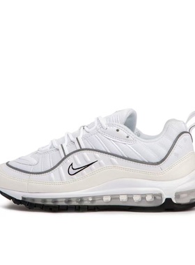 Nike Air Max98 AH6799-103百搭低帮休闲跑步鞋女款白色河南LL仓