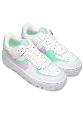 Nike CU8591-103空军一号防滑减震耐磨低帮板鞋女紫河南LL仓