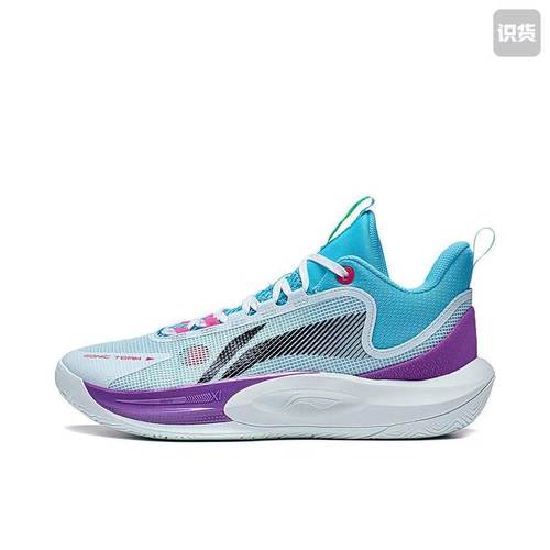 李宁音速Team ABPT023-3防滑回弹低帮篮球鞋男款蓝紫河南LL仓