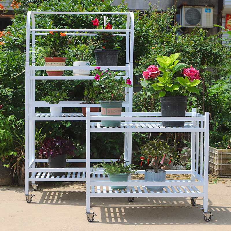 多肉户外室内带轮庭院推车不锈钢