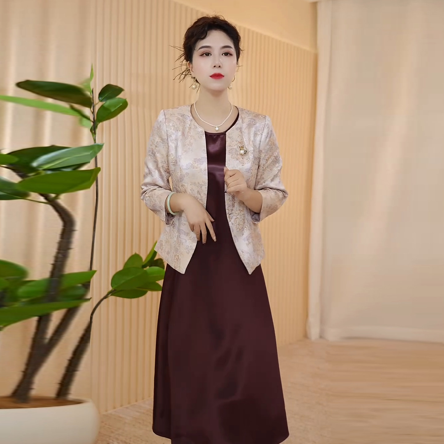 气质套装女春秋上衣连衣裙两件套