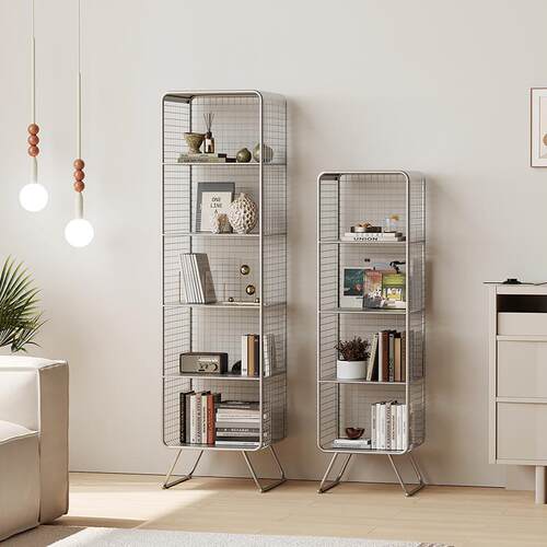 祖赛北欧落地铁艺书架