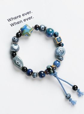 景德镇厂家货源小众新中式陶瓷手链瓷珠搭配手串复古手饰国风