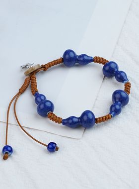 景德镇陶瓷葫芦串珠手串时尚高级感大气轻奢送家人送朋友礼物推荐