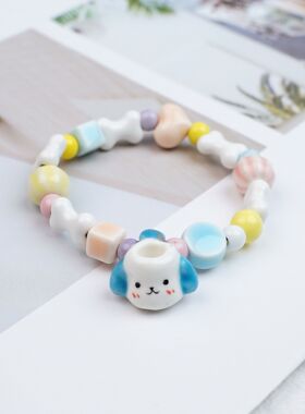 景德镇陶瓷手串创意狗狗气质度假闺蜜款手链直播货源厂家饰品