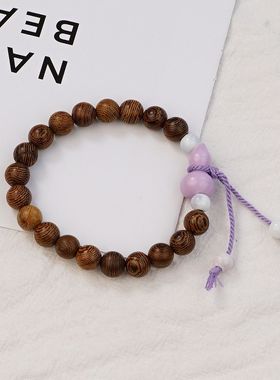 景德镇陶瓷葫芦手串禅意鸡翅木文艺复古新中式手链饰品摆摊货源