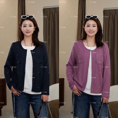 【秋款上新】PMM82111早秋新款时尚简约休闲假两件大码女装T恤