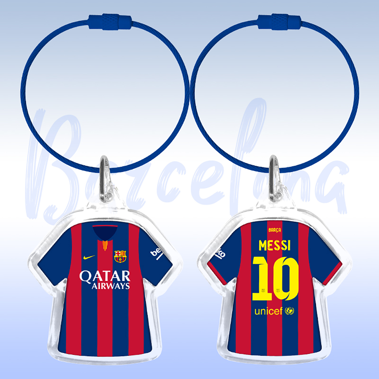 梅西巴萨阿根廷球衣钥匙扣挂件