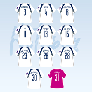 热刺孙兴慜凯恩球衣创意贴纸装饰手账防水贴画足球周边