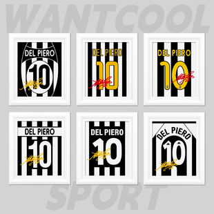 尤文图斯皮耶罗C罗球衣印签创意冰箱贴装饰礼物纪念品足球周边