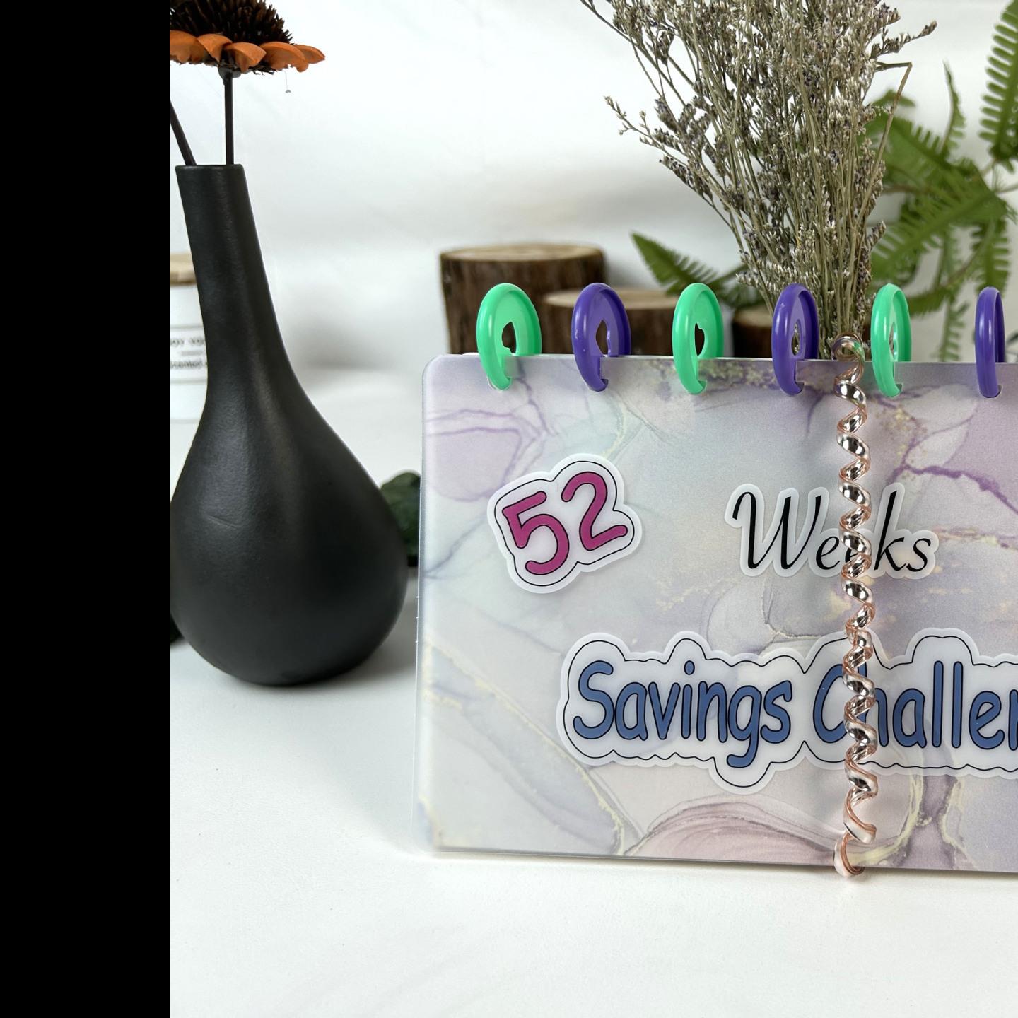 52 Weeks Challenge Save Money Cash Savings Book Mushroom Hol
