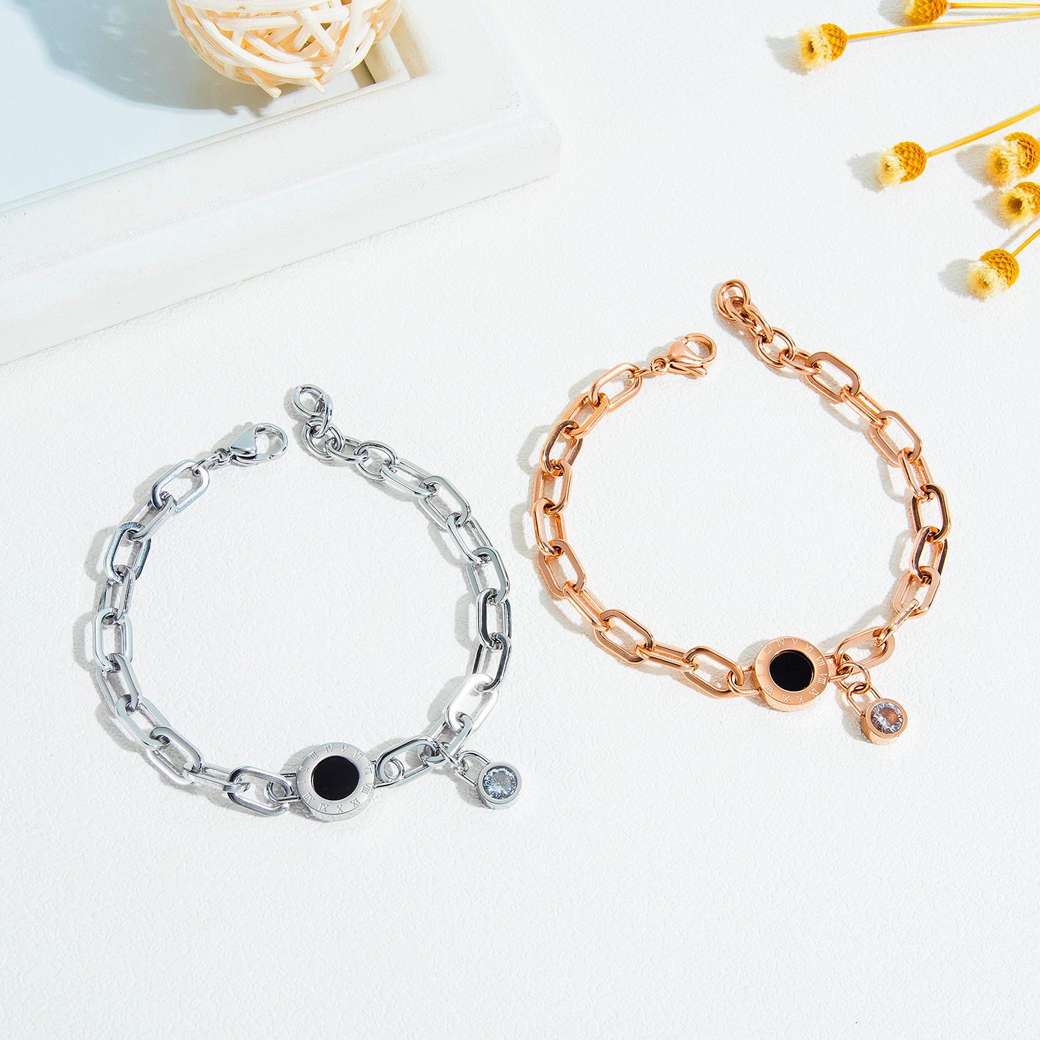 316L Stainless Steel Geometric Bracelet Bangles For Women