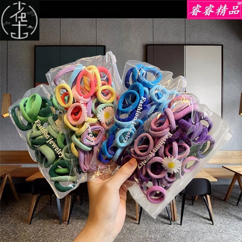 50pcs hair tie head ring hair rope accessories Rubber band绳