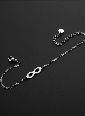 Infinity symbols titanium bracelet jewelry women lucky numbe