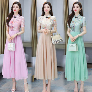 dress women fashion dresses ladies 旗袍连衣裙2023 时尚 summer