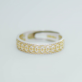 乘利 古法描金开口指环开口铜钱国风满材 纯银999.9足银戒指新中式