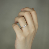 不浊 纯银复古925光面莲花民族风小众开口戒指环可调节简约国风