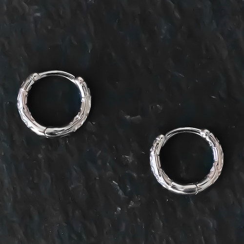 国风纯银925男女通用耳圈