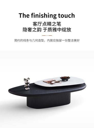 城市之窗正品家具惠康家意式极简奢石旋转功能大理石茶几1.3米