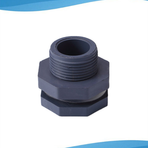 UPVC塑料水箱接头容器水桶水塔接口DN25 32 40 50出水开孔承插型