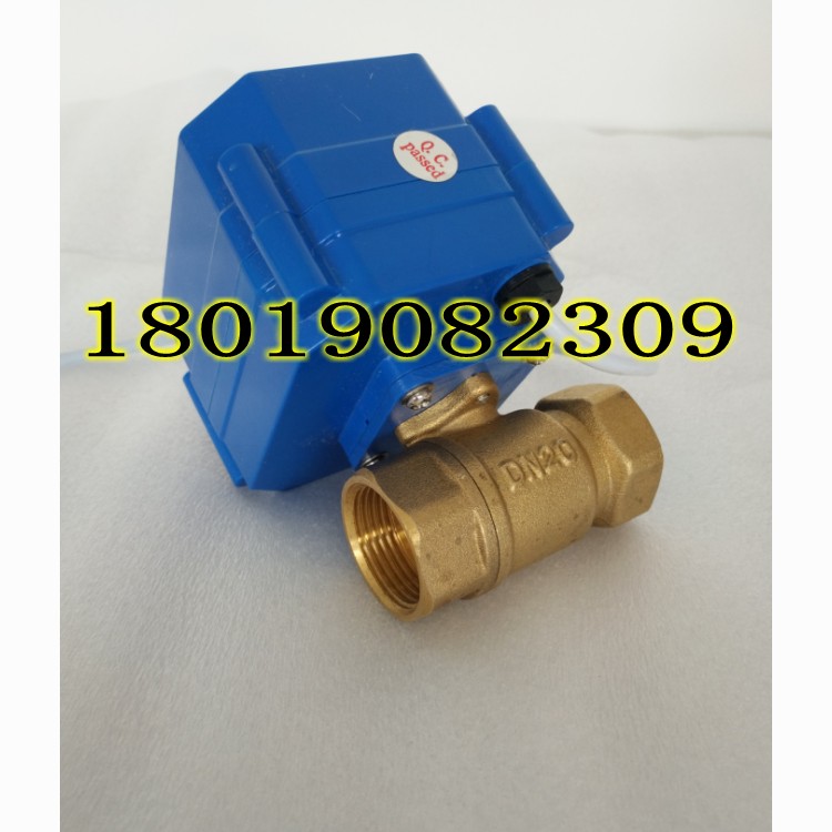 DN20微型电动球阀CWX-60P CR04 AC220V黄铜 二线通电开启断电关闭