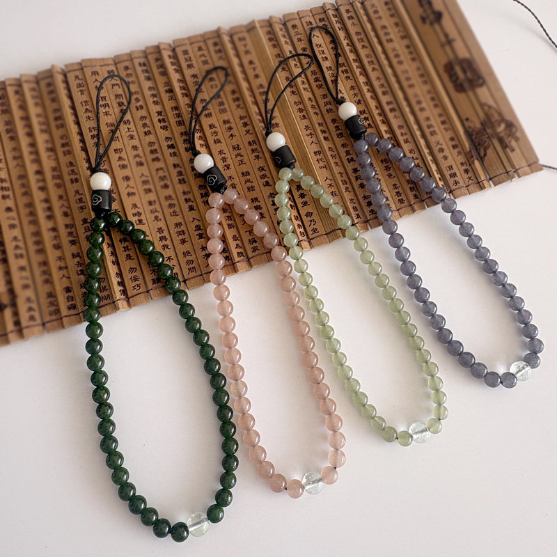 原创碧玉和田玉男女精致短款菩提子夜光通用手机链手腕绳中式风,3C数码配件,手机挂件/手机链,淘宝优惠券,粉丝福利购,淘宝优惠卷