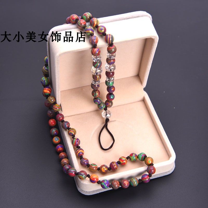 手工编织手机挂绳挂脖水晶链水钻本命年女款通用项链奢华潮挂件绳