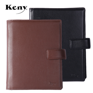 kenyA5康尼进口头层荔枝纹牛皮记事本笔记本活页夹万用手册牛皮本