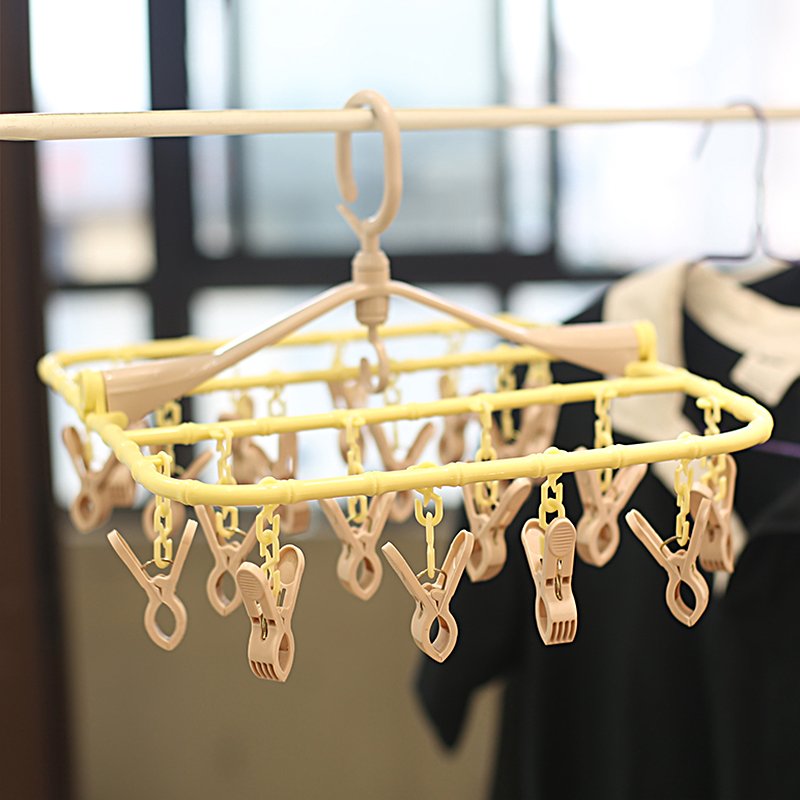 可折叠20夹晒袜子内衣衣架