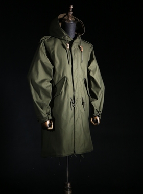 浮生出品M51战壕风衣男M1951PARKA军版大衣鱼尾工装外套美式复古