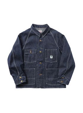 ACE浮生出品1930S赤耳丹宁四袋工装插肩外套overall牛仔夹克复古