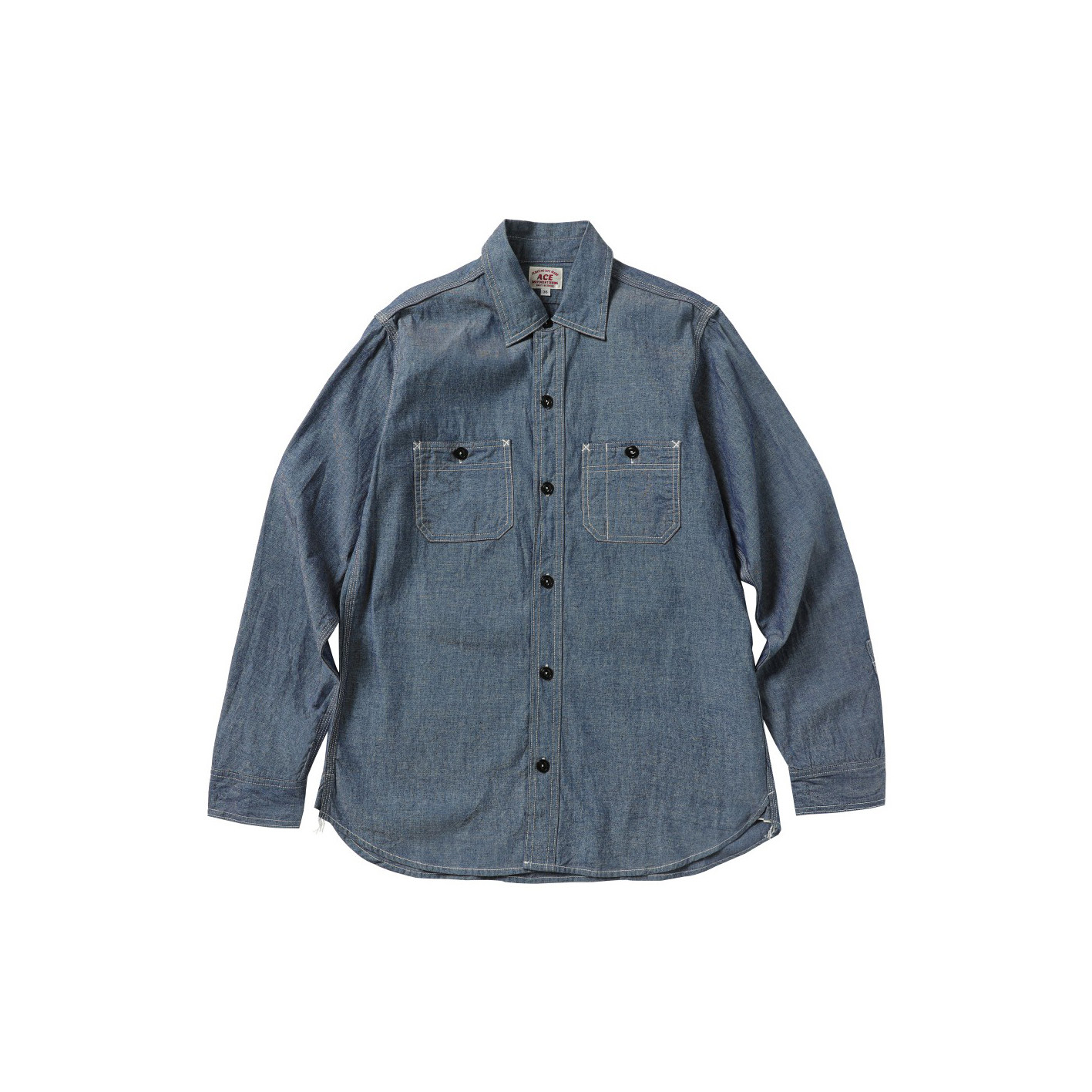 ace浮生出品赤耳青年布海军衬衣阿美咔叽工装长袖纯棉复古春秋男