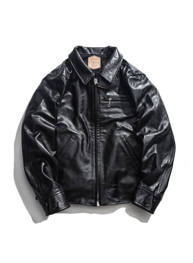 A.C.E.浮生出品 1930S机车皮夹克 新西兰植鞣茶芯马皮骑士皮衣