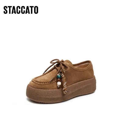 思加图2025新款复古运动休闲鞋厚底增高深口鞋单鞋女鞋子J0261CM5