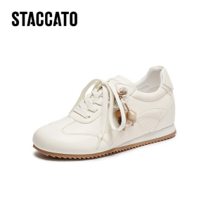 复古德训鞋 女鞋 阿甘鞋 运动休闲鞋 子J2502AM6 小白鞋 思加图2026新款