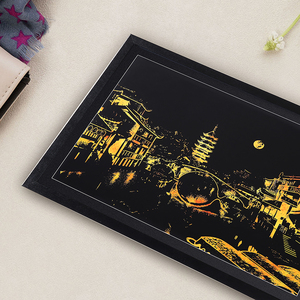 点亮城市夜景刮画 手工制作diy刮画纸 儿童刮刮画 创意生日礼品