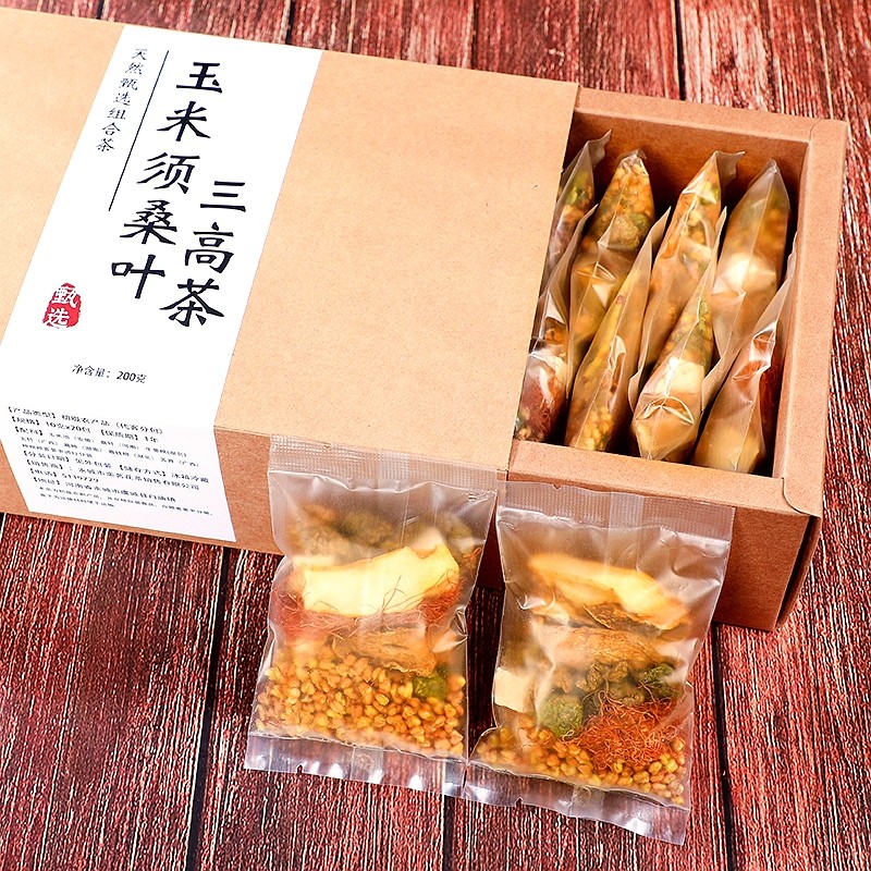 玉米须桑叶茶青钱柳茶官方正品旗舰店玉竹葛根养生组合花茶包男女