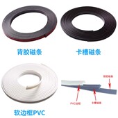 自制磁吸纱窗材料配件卡槽式 软框磁性窗纱组件转角pvc条隐形蚊网
