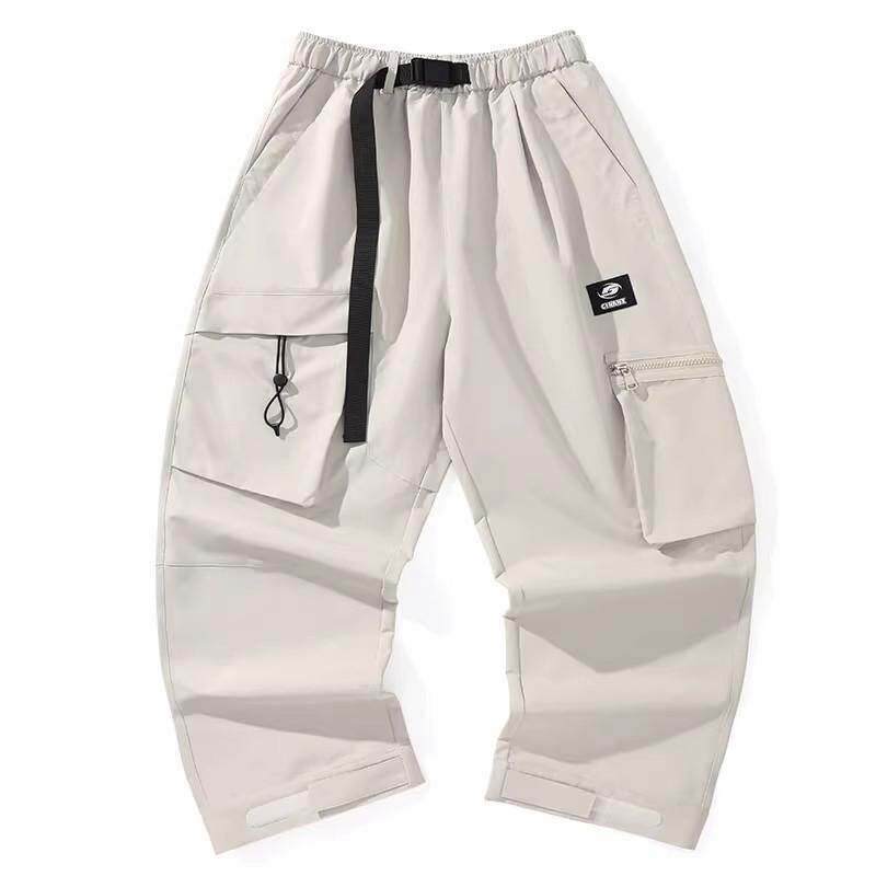 GENANX闪电潮牌2024新款基础工装风多口袋裤子休闲直筒垂感长裤男